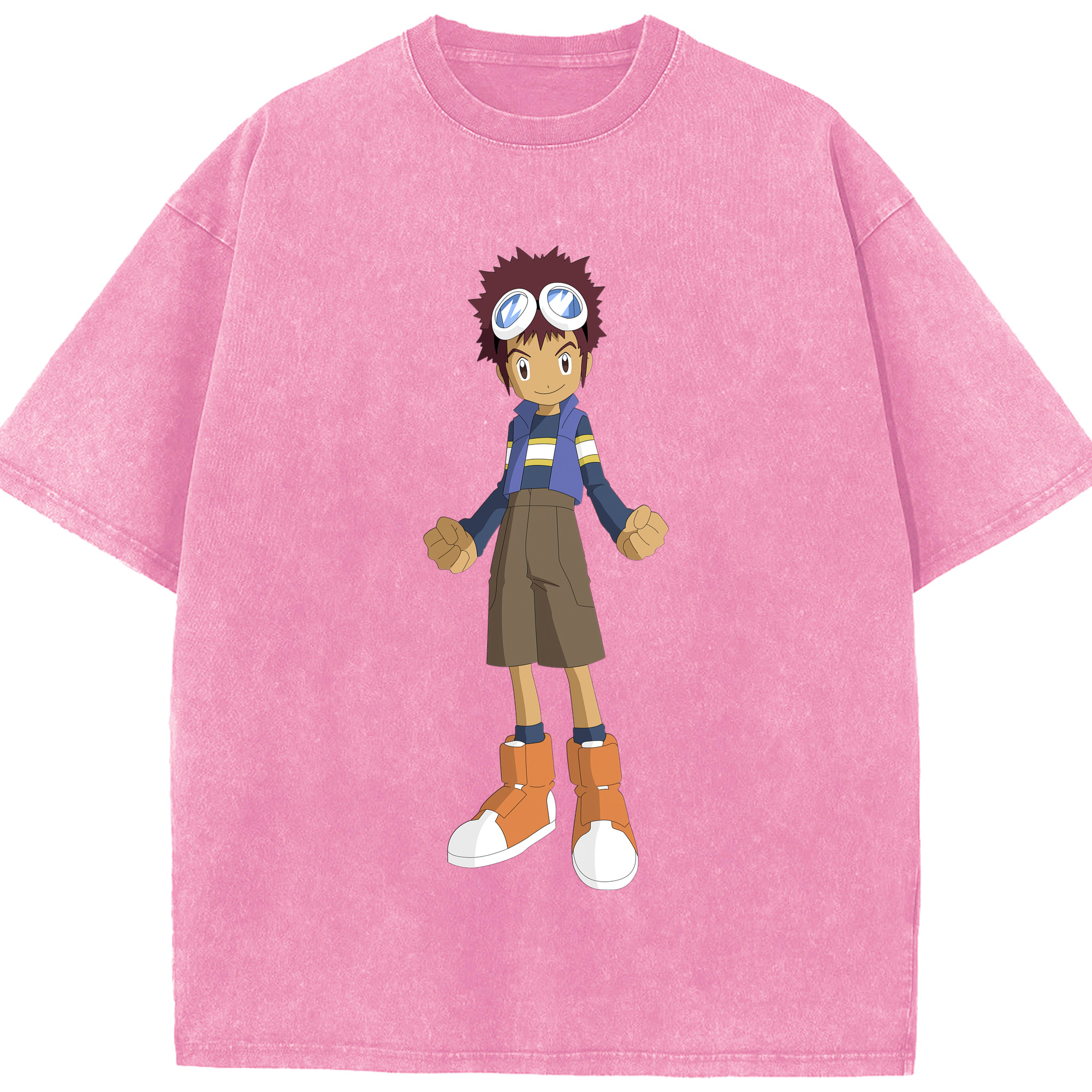 （画像用） Digimon デジタルモンスター/デジモン 綿100% ヴィンテージ風 半袖Tシャツ（フロントプリント）